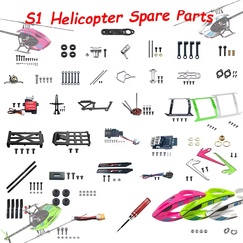 Rc Helicopter Bag - อุปกรณ์เสริมเฮลิคอปเตอร์ควบคุมระยะไกลกูสกี้ เอส 1 ครบชุด ฝาครอบใบพัดหลัก ฝาครอบหาง