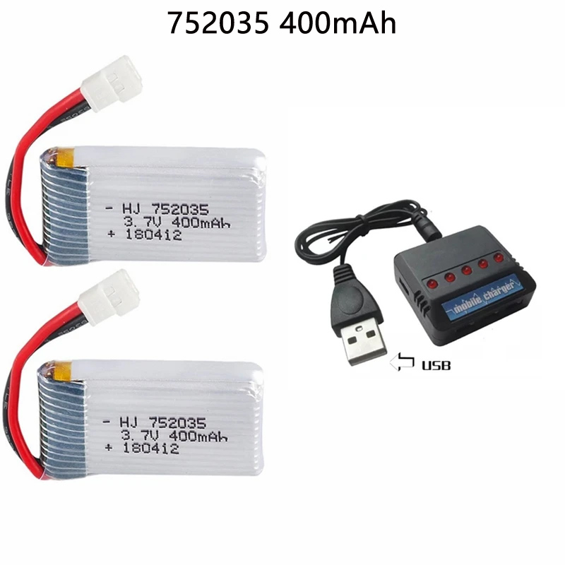 แบตเตอรี่โดรน 752035 3.7V 400m - Eachine Drone E58 บทวิจารณ์และราคา