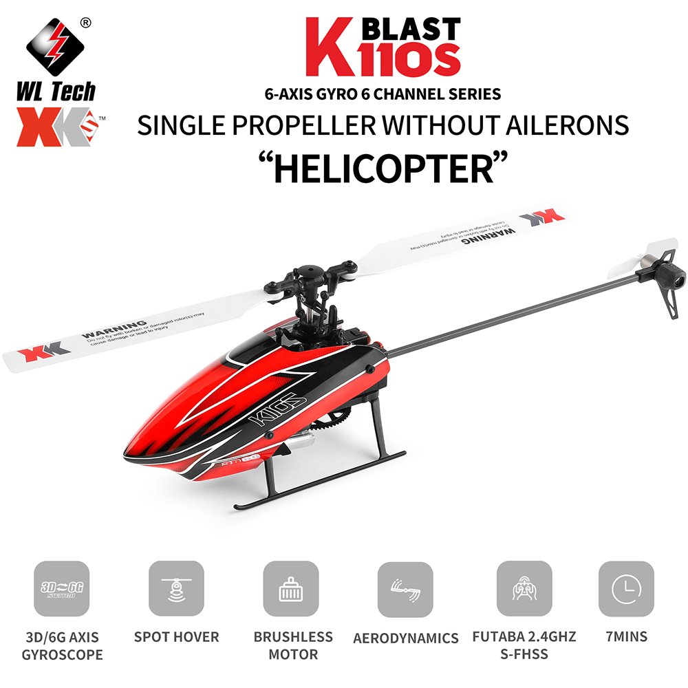 Wltoys XK โดรน K110S 3D 6CH 6G - Rc Helicopter Nitro บทวิจารณ์และราคา